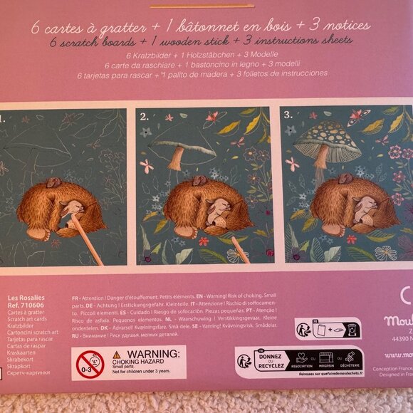 NWT! Scratch Art Cards by Moulin Roty - Picture 6 of 6
